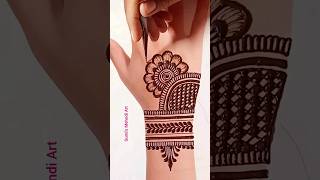 Latest Simple Backhand Mehndi Design mehndidesign trending ytshorts henna shorts viralvideo [upl. by Arbmahs436]