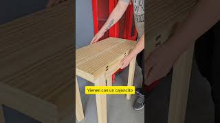 Mesa de madera tipo libro extensible para optimizar espacios [upl. by Eerak]