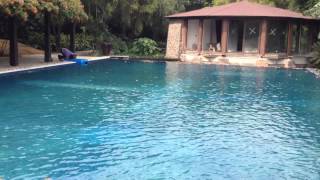 Pipeless swimming pool filter in concrete pool old [upl. by Elleron]