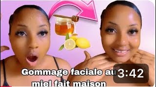 GOMMAGE FACIALE FAIT MAISON À BASE DE MIELastucesbeauté pour avoir un visage toujours Éclatant😍 [upl. by Byram]