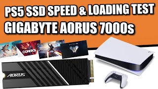 Gigabyte Aorus 7000s PS5 SSD Speed amp Loading Test [upl. by Inavihs]