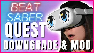 UPDATE 120 HOW TO Downgrade and Mod Beat Saber on Quest 2 [upl. by Idissak]