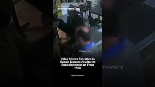 Vídeo criminosos assaltam clientes dentro de açaiteria na Avenida Fraga Maia [upl. by Nyrok]