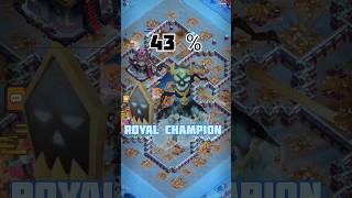 Royal Champions Ruthless Destruction  43 Damage at TH15  Clash of Clans Power Attack [upl. by Lluj]