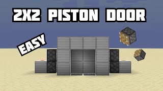 How to Make a 2x2 Piston Door EASY Minecraft 118 [upl. by Sollars]