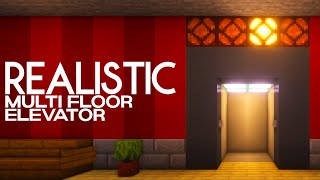 Realistic Multi Floor Elevator SCHEMATIC Minecraft JAVA 118x  121 [upl. by Stilwell]