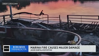 Marina fire causes major damage at Lake Minnetonka [upl. by Romulus]