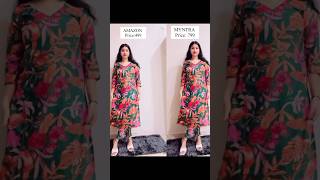 Amazon VS Myntra  Spot the difference shorts youtubeshorts myntraVSamazon kurtaset myntra hual [upl. by Hutton156]