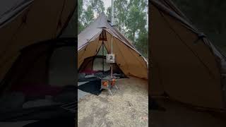 Winnerwell Nomad Medium Stove in OneTigris Rock Fortress Tipi Tent [upl. by Quennie]