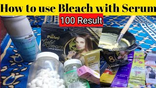 How to use Bleach with serumEid special Bleach creamWhitening Bleach [upl. by Feetal]