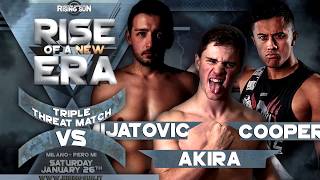 FREE MATCH TK Cooper vs Francesco Akira vs Miso Mijatovic [upl. by Alake556]