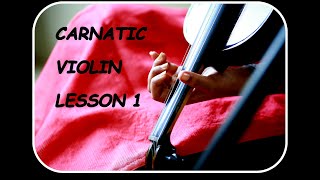 Carnatic Violin introductionsapthaswaram on violincarnatic violin lesson 1 [upl. by Ayisan551]