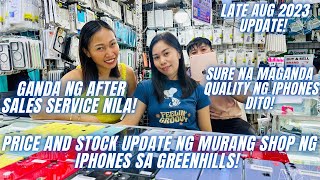 PRICE AND STOCK UPDATE NG BILIHAN NG IPHONES SA GREENHILLS IPHONE XR  IPHONE 11 LATE AUG 2023 [upl. by Yadroc]