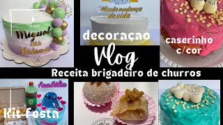 2 dias de muita produçãoReceita brigadeiro de churrosdecoraçao de bolodicas [upl. by Starinsky]