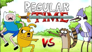 Regular Time Mordecai amp Rigby VS Finn amp Jake [upl. by Ainatnas33]