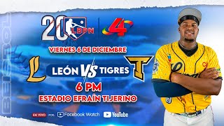 Leones de León 🆚 Tigres de Chinandega  Liga de Béisbol Profesional Nacional 2024 – 2025 [upl. by Erbua]