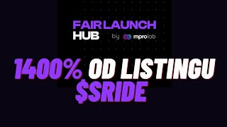 1400 OD LISTINGU SRIDE PIERWSZY TOKEN NA FAIRLAUNCH HUB [upl. by Ybba369]