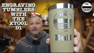 Engraving tumblers with the XTool D1 using lightburn [upl. by Asecnarf]