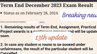 BREAKING NEWS IGNOU dec 2023 exam result update  ignou examresult2023 trending [upl. by Onairda924]