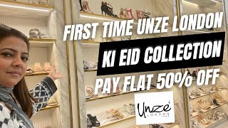 Unze London Shoes Sale 2024  Eid Collection Flat 50 😍 Heels Flats Wedges👠 Bags👛💃 [upl. by Fatsug]