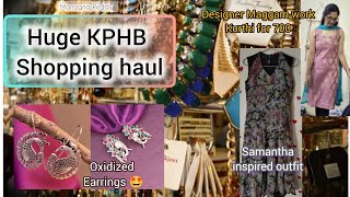 KPHB Street shopping haul  Designer wear dress amp kurthi  oxidized jewellery  shopping [upl. by Lexi]