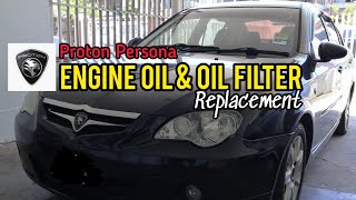 Proton Persona 16 auto Engine Oil change maintenance [upl. by Ccasi]