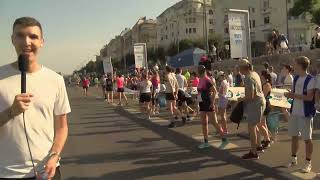 Ilyen a váltás a 39 WizzAir Budapest félmaratonon 👉 váltópontról jelentkezünk [upl. by Arbua]