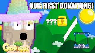 OUR FIRST DONATIONS  Growtopia 7 English [upl. by Anoiek648]