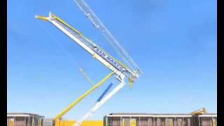 Self Erecting Crane Full Animation Demo [upl. by Marleen47]