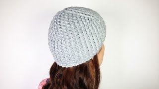 How to Loom Knit a Basic Cloche Hat DIY Tutorial [upl. by Hewart]