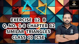 EXERCISE 12 B Q NO 18 CHAPTER 12 SIMILAR TRIANGLES CLASS 10 ICSE [upl. by Aidnahs358]