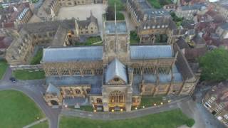 sherborne abbey 4k drone dorset [upl. by Leksehcey]