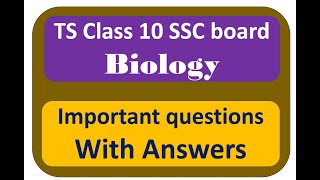 biology class 10 important questions 2024 ts biology important questions 10th class 2024 ts board [upl. by Odirfliw]