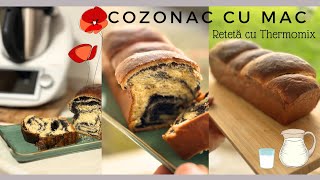 Cel mai bun COZONAC CU MAC  îți iasă 2 cozonaci perfecți cozonac ​⁠retetethermomixtm6 [upl. by Negaem393]