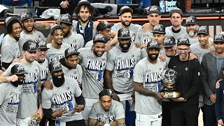 The Dallas Mavericks Receive The Oscar Robertson Trophy As The NBA Western Conference Champions [upl. by Stonwin]