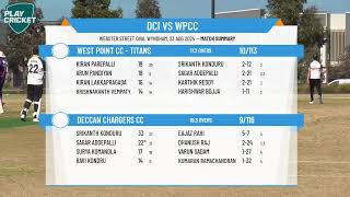 Melbourne Cricket AssociationWestDiv BT20Grand FinalsDeccan Chargers CC vs West Point CCTitans [upl. by Imailiv886]