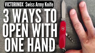 👌How To Open a Swiss Army Knife With One Hand [upl. by Llohcin206]