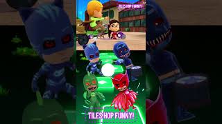 PJ Masks  Gekko 🆚 Owlette 🆚 CatBoy 🆚 Romeo X Dance Song Tiles Hop EDM Rush shorts [upl. by Alden797]