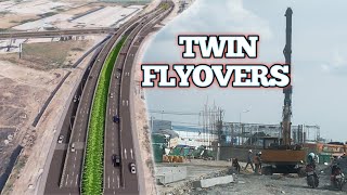 Twin Flyovers RISE on Samdech Techo Hun Sen Boulevard [upl. by Archy]