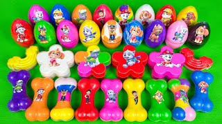 Taking Paw Patrol Clay Inside Mini Eggs Ryder Chase MarshallSatisfying ASMR Video [upl. by Sheley766]