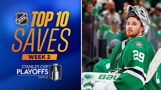 NHL Top 10 Saves from Week 2  2024 Stanley Cup Playoffs [upl. by Ahtar]