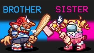 Brother VS Sister Mod in Among Us [upl. by Xxam375]