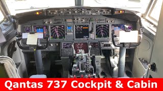 Qantas 737 Cockpit amp Cabin Tour [upl. by Selmner]