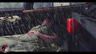 Solo Overland Truck Camping Adventure in Heavy Rain  Stormy Weather Cosy ASMR Camp [upl. by Yoc]