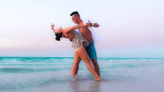 Lost On You  Salsa Version Cubaneros  Jonathan y Liseth Salsa Video Saadiyat Abu Dhabi [upl. by Ennayllek950]