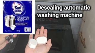 DESCALING WASH your automatic Washing machine with surf excel descaler samsung [upl. by Jarv]