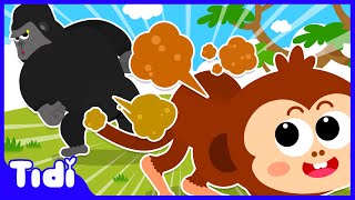 Fun Animal Fart Dance Songs Compilation  Gorilla Monkey Family Song  Nursery Rhymes amp Kids Songs [upl. by Grim]