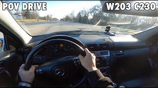 Driving the 2005 MercedesBenz C230 Kompressor W203  POV TEST DRIVE [upl. by Renell]