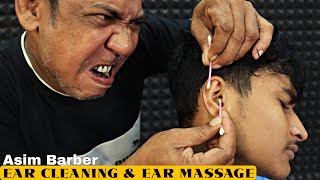 Ear Cleaning amp Earwax Removal by Asim Barber  Ear Massage  Neck Cracking  Head Massage ASMR [upl. by Derby]