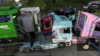 Peak traffic at Kirkenes quarry RIP FPS TruckersMP Promods Euro Truck Simulator 2 [upl. by Alliw]